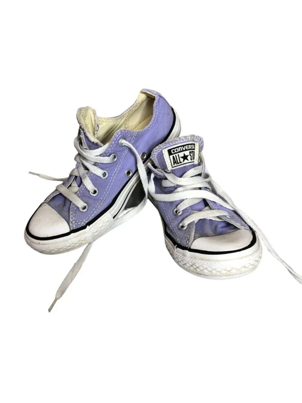 Converse All Star Chuck Taylors Purple White Girls 1 Low Top Sneakers Shoes